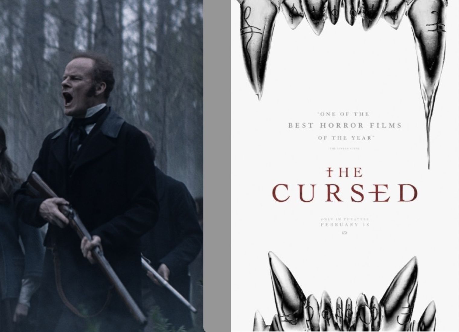 Alistair Petrie stars in new horror film The Cursed, showing in cinemas across the US now