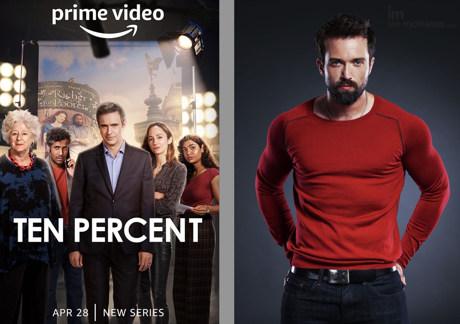 Emmett J. Scanlan plays Marcus Macleod in new comedy Ten Per Cent which launches in the UK on Amazon Prime today