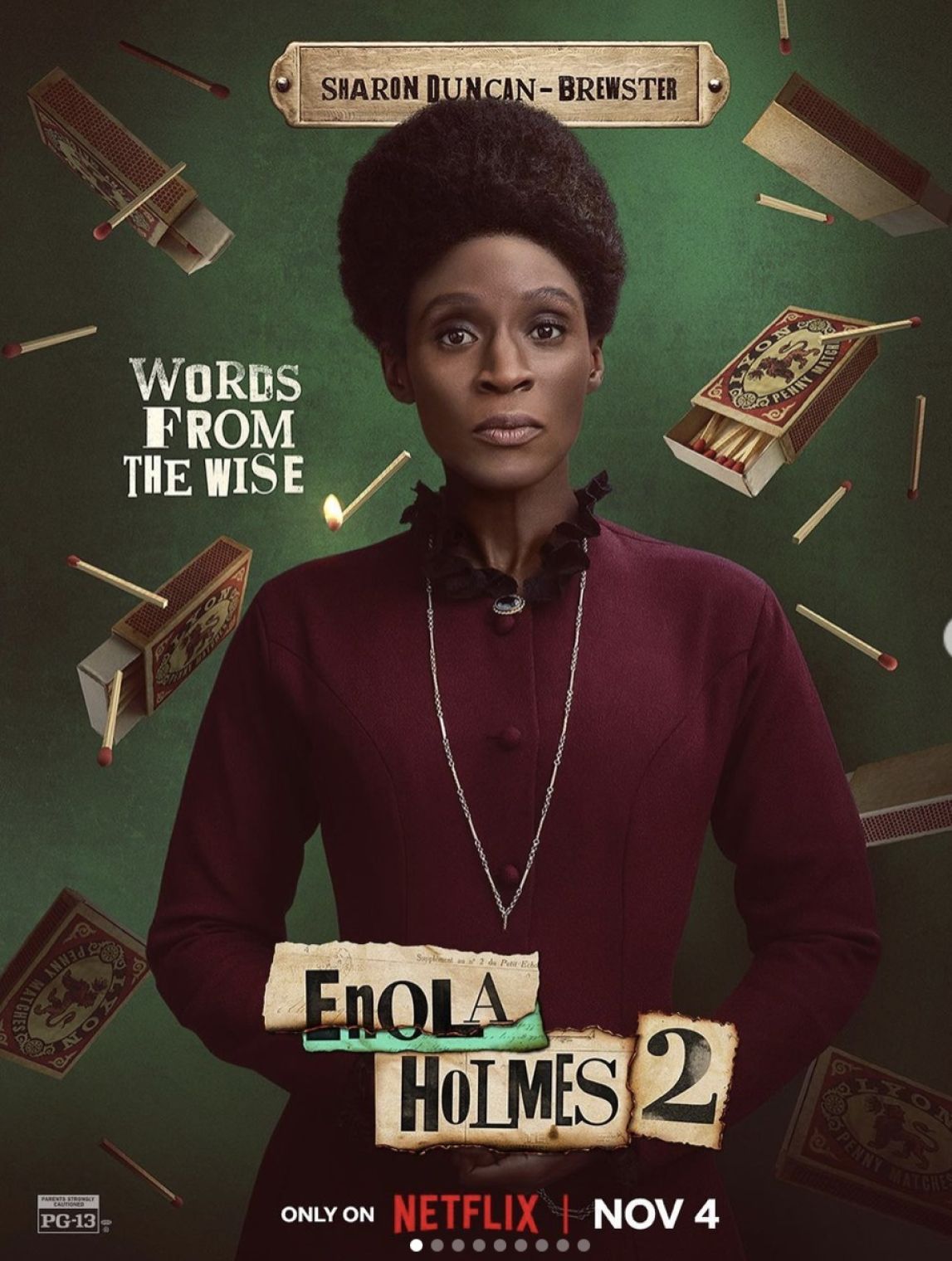 Sharon Duncan-Brewster stars in Enola Holmes 2 which is out on Netflix today