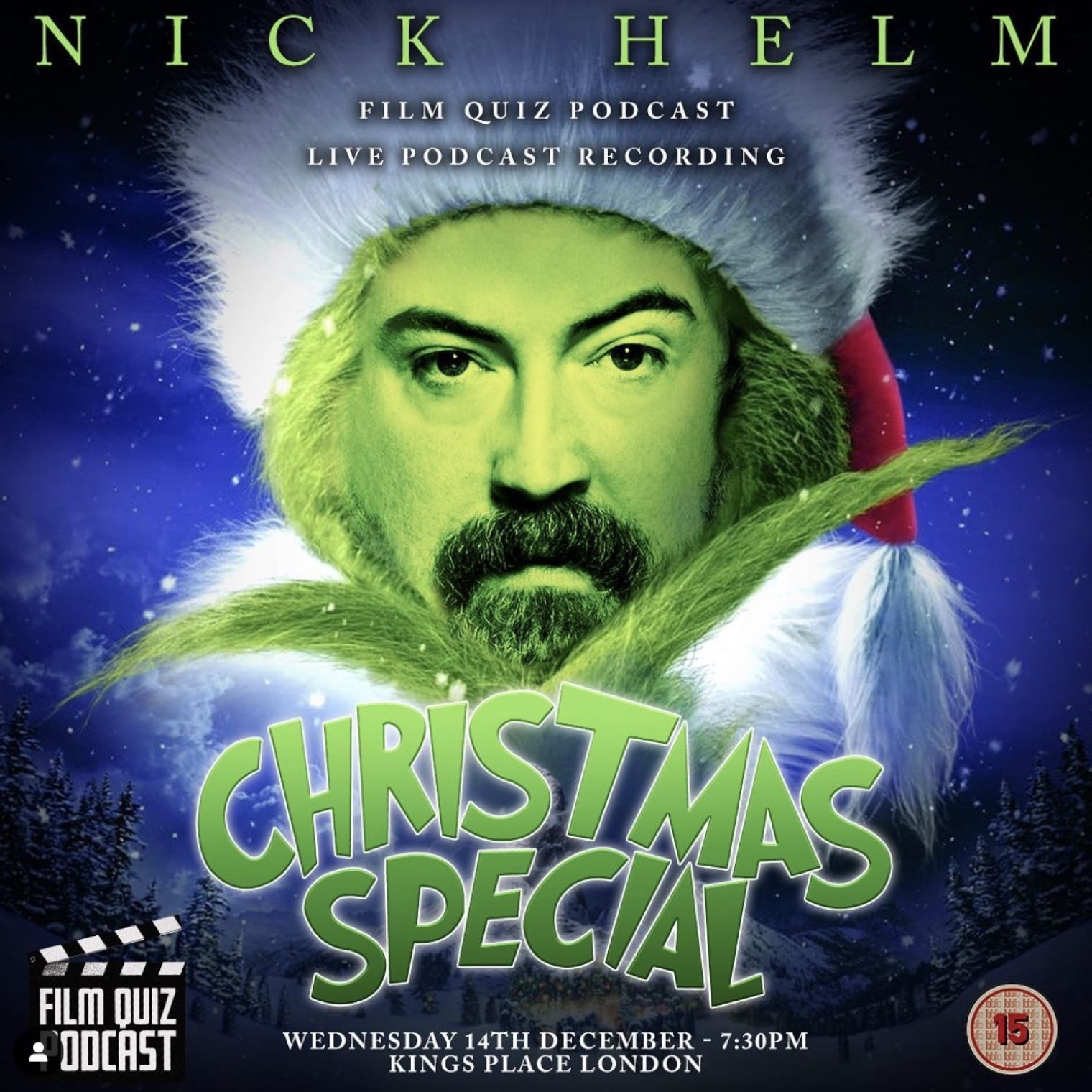 Nick Helm's Film Quiz Podcast Christmas Special takes place tonight at London's Kings Place