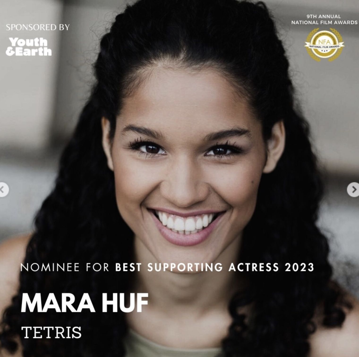 Mara Huf has been nominated for Best Supporting Actress in the National Film Awards for her role as Tracy in 'Tetris'