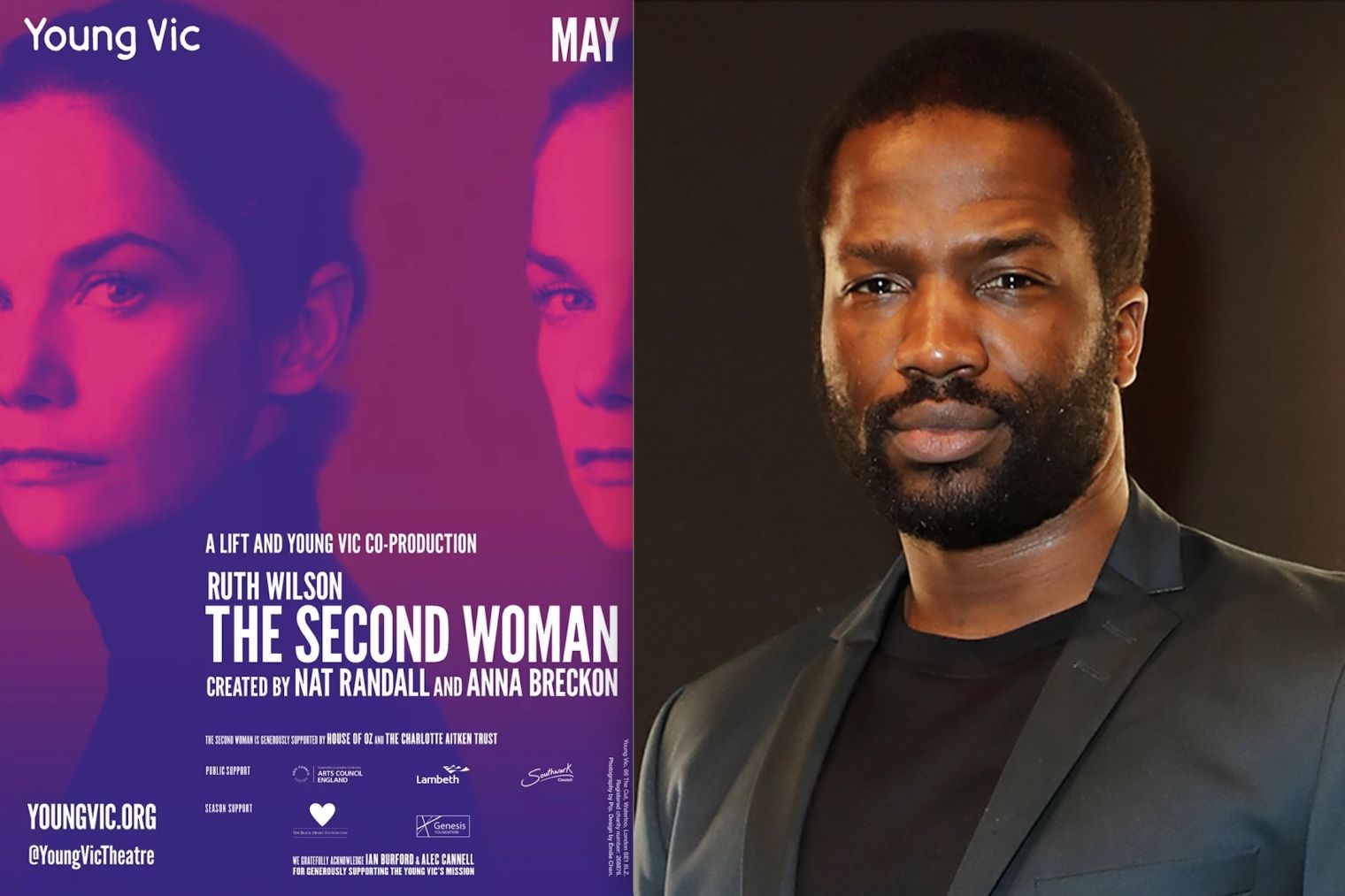 Sọpẹ́ Dìrísù was one of 100 men to appear alongside Ruth Wilson in her ‘astonishing' 24 hour play ‘The Second Woman’