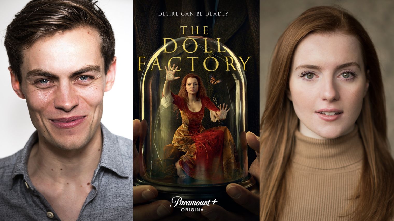  See Freddy Carter and Hannah Onslow in 'The Doll Factory' which premieres on Paramount+ today