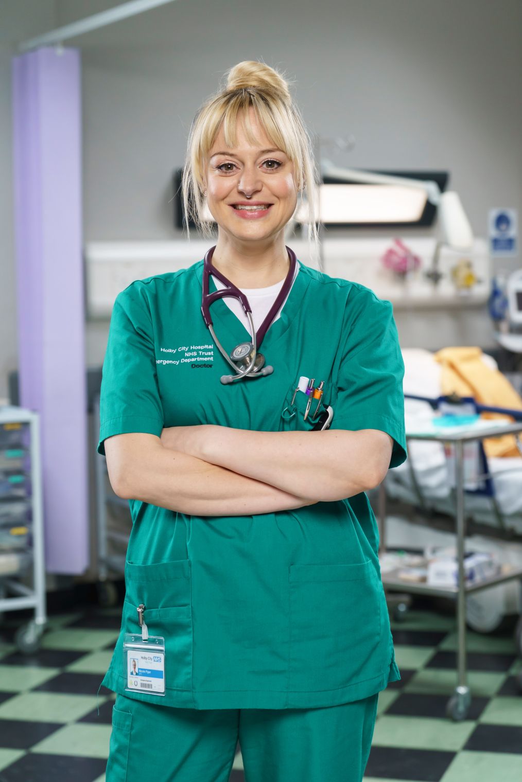Sammy Dobson makes her debut in this weekend’s Casualty as new junior doctor Nicole Piper