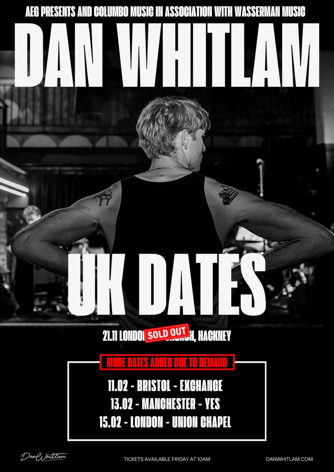 Multi-talented Dan Whitlam wraps up his sell-out UK tour at the Union Chapel in London tonight