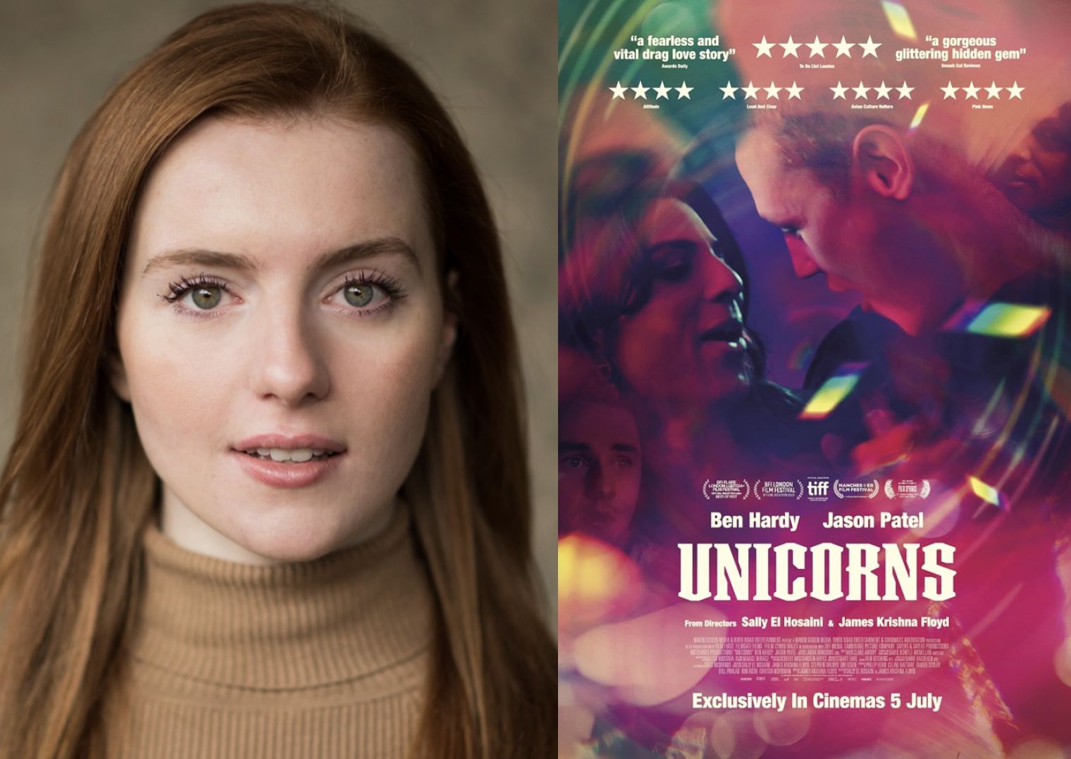 Hannah Onslow stars as Emma in ‘Unicorns’, this summer’s must-see romance from director Sally El Hosaini, which is out in cinemas nationwide tomorrow