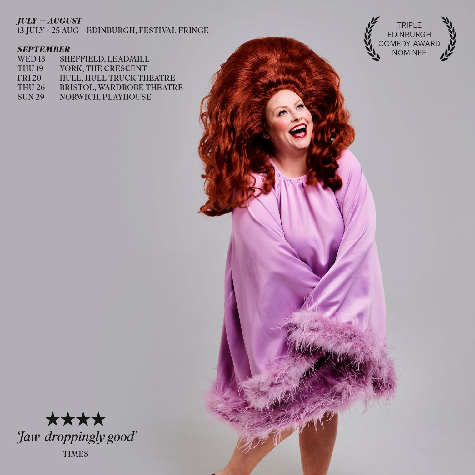 Multiple Edinburgh Comedy Award nominee Amy Gledhill begins her Edinburgh run today with her brand new show ‘Make Me Look Fit on the Poster’