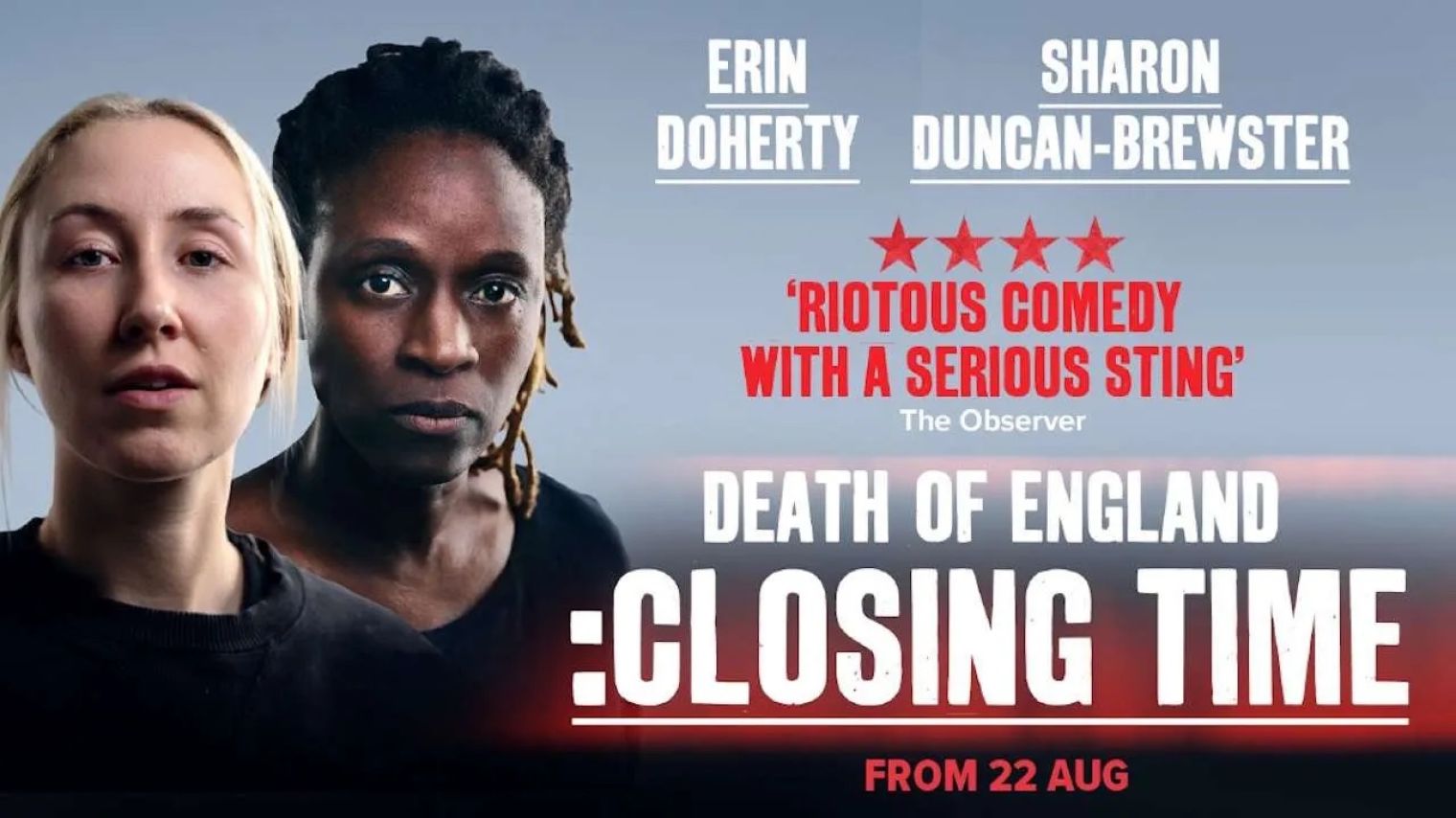 Sharon Duncan-Brewster stars as Denise in The National Theatre's 'Death of England: Closing Time', from tonight until 28th September @Soho Place