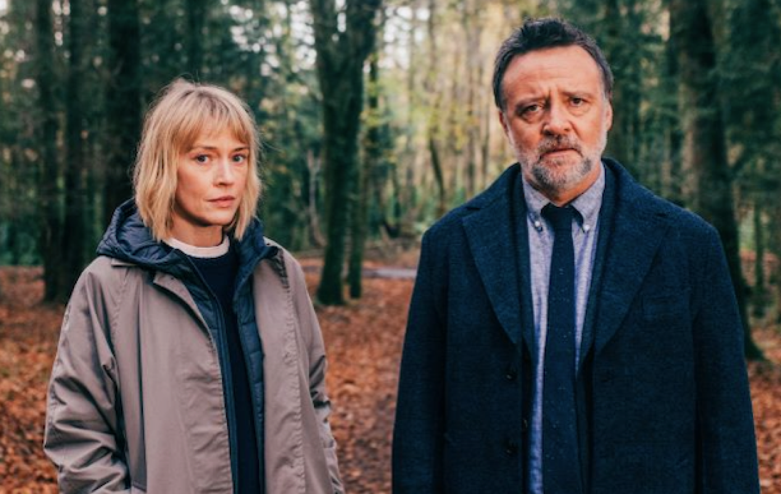 Elen Rhys and Richard Harrington star in ‘Cleddau’, a new Welsh language crime thriller which premieres this Sunday night on S4C and BBC iPlayer