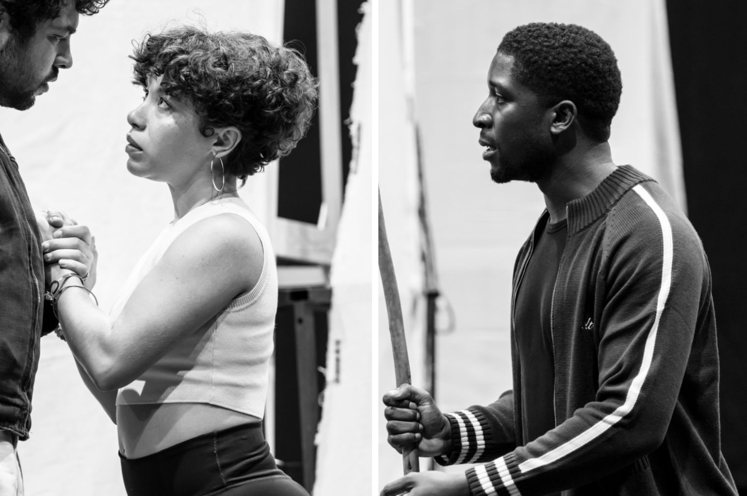 Saffron Coomber and Caleb Obediah star in Kenneth Branagh's off-Broadway production of King Lear which premieres tonight at the Shed Theatre