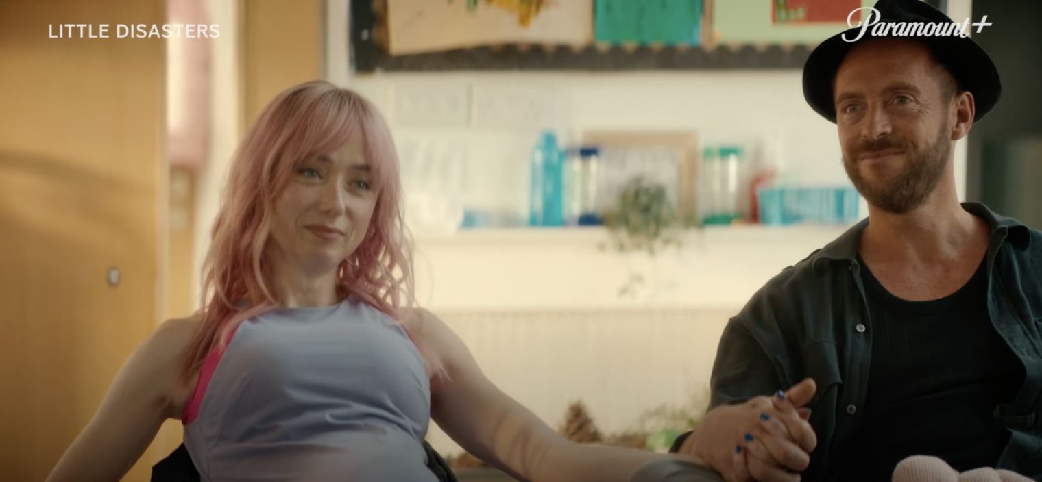 Emily Taaffe stars as mum Mel and and Stephen Campbell Moore as her husband Rob in 6-part series ‘Little Disasters’ which is out on Paramount+ today