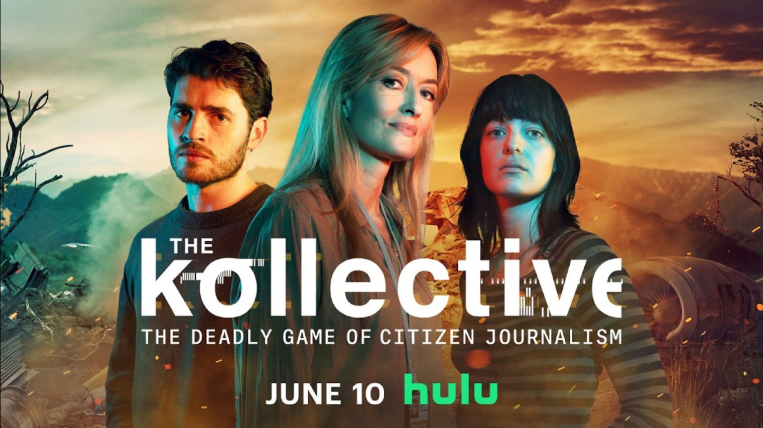 Céline Buckens stars in Hulu thriller series ’The Kollective’ which follows a group of young citizen journalists who uncover government corruption