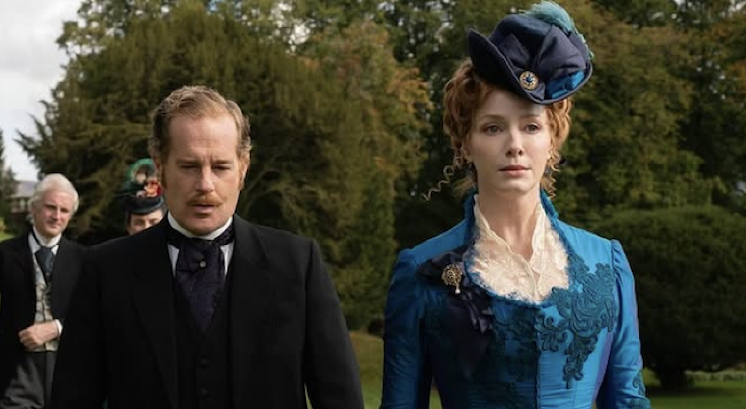 Adam James reprises his role as Colonel Tracy St George in the second series of Apple TV+ period drama ’The Buccaneers’, available from today